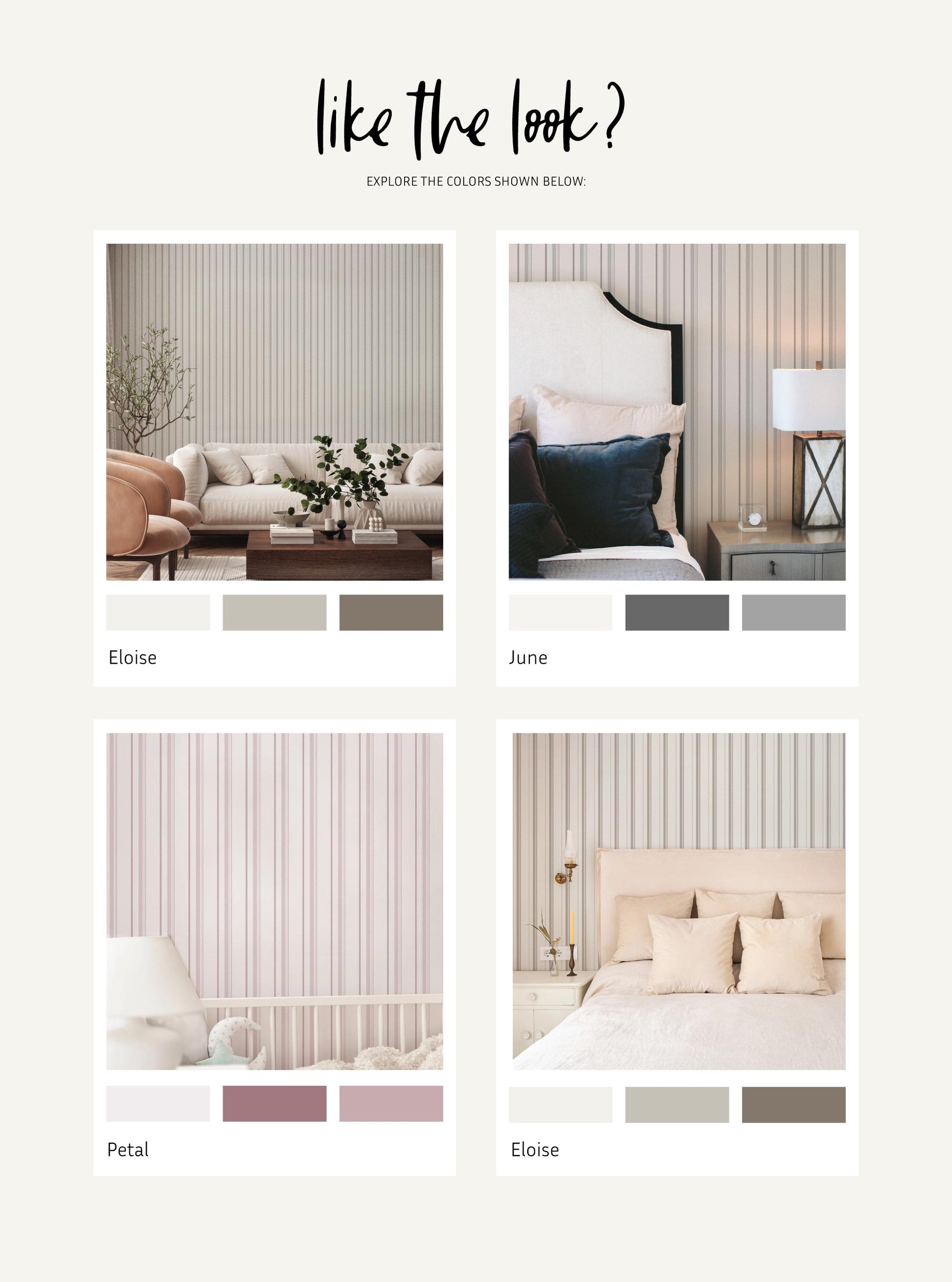 Textured Stripe Wallpaper / Custom Colors Available / Striped Walls / Vintage Pinstripes