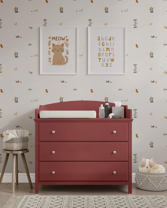 Callie Cat Removable Wall Decals / Watercolour Animal Decals / Cat Wall Stickers / Kids Room Decor / Cat Theme