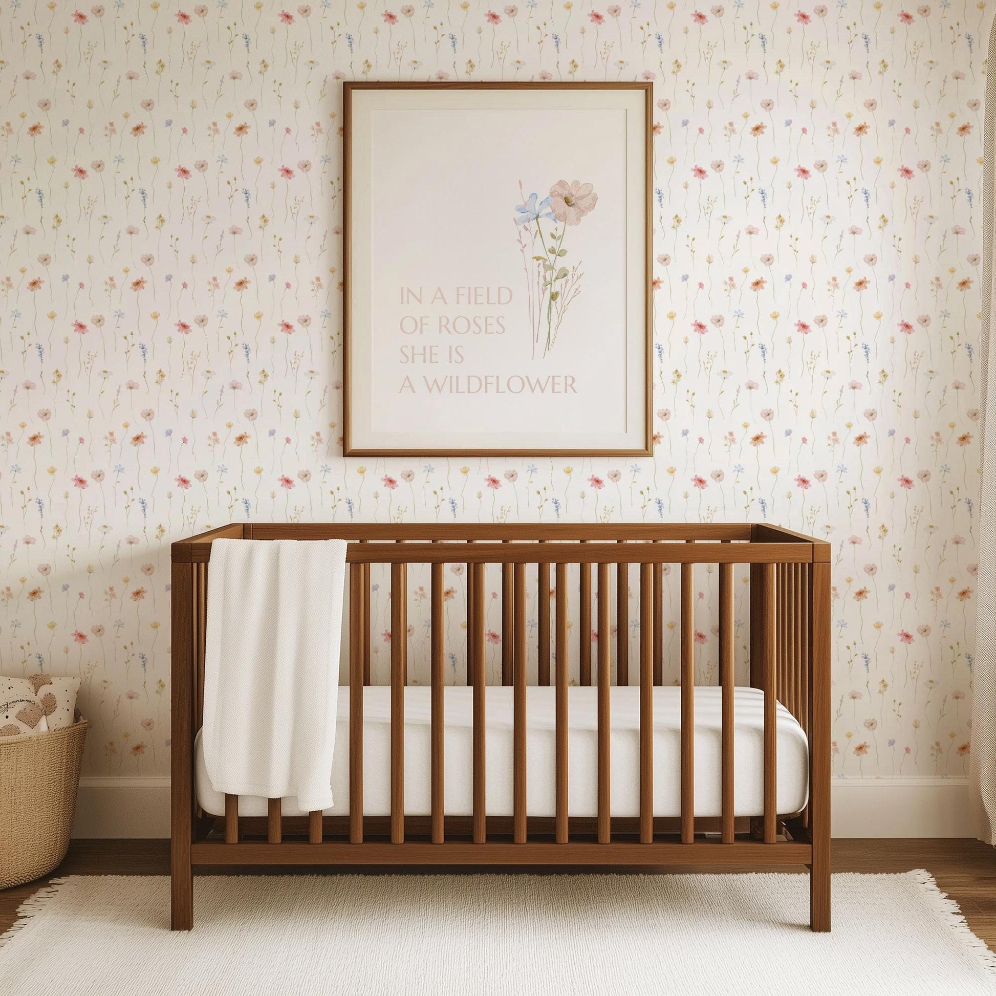 Bea Wildflower Wallpaper / Floral Wallpaper / Botanical Wallpaper