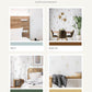 Ruby Rose Wall Decals / Botanical Wall Decor / Minimal Roses / Removable Decals