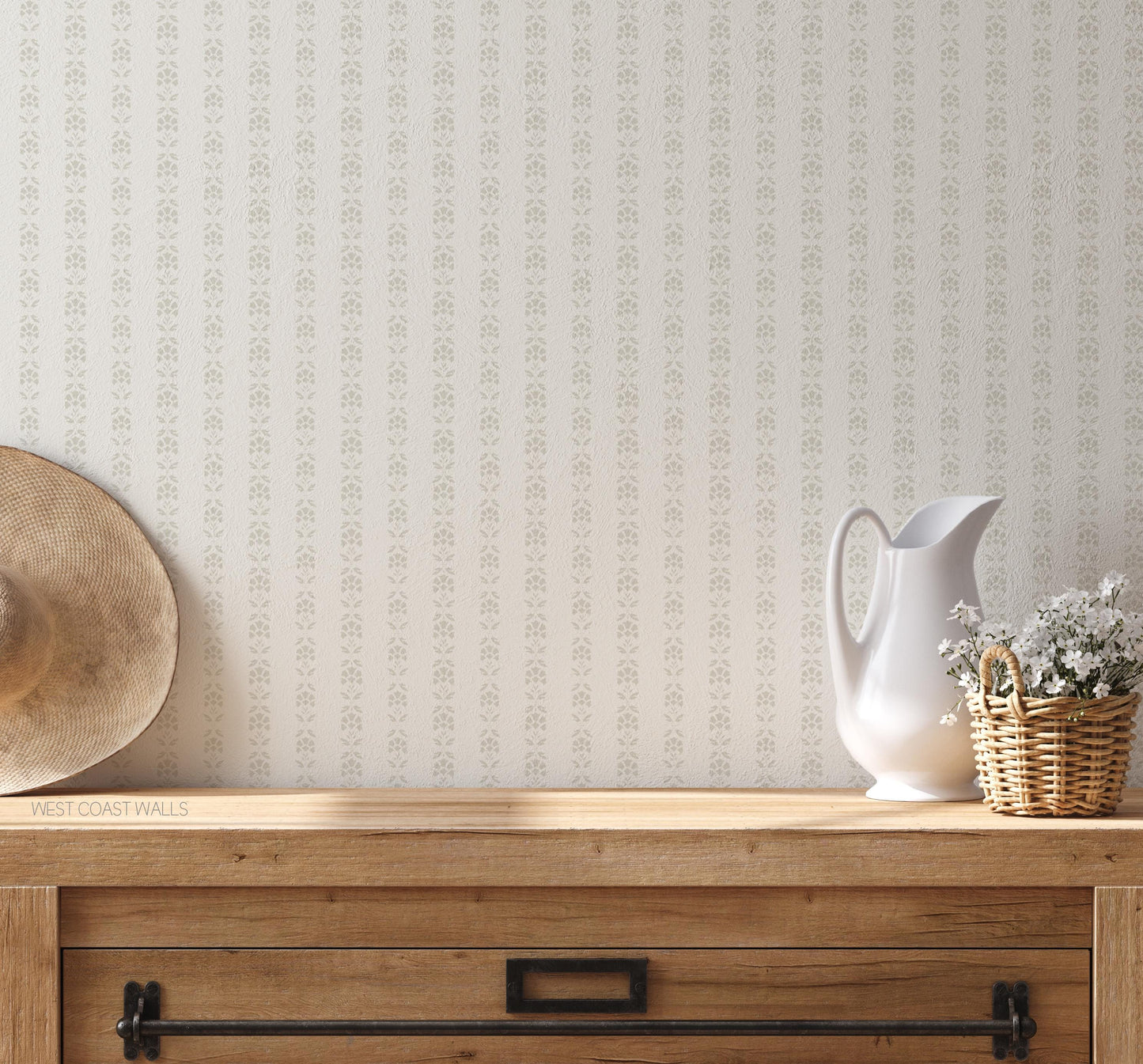 Antique Stripe Wallpaper / Custom Color Wallpaper / Striped Wallpaper / Vertical Stripes / Vintage Pinstripes