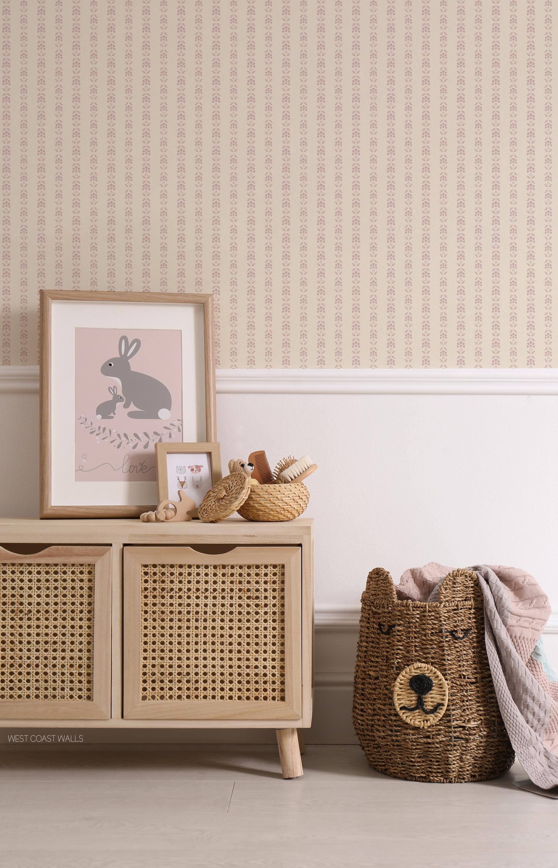 Antique Stripe Wallpaper / Custom Color Wallpaper / Striped Wallpaper / Vertical Stripes / Vintage Pinstripes