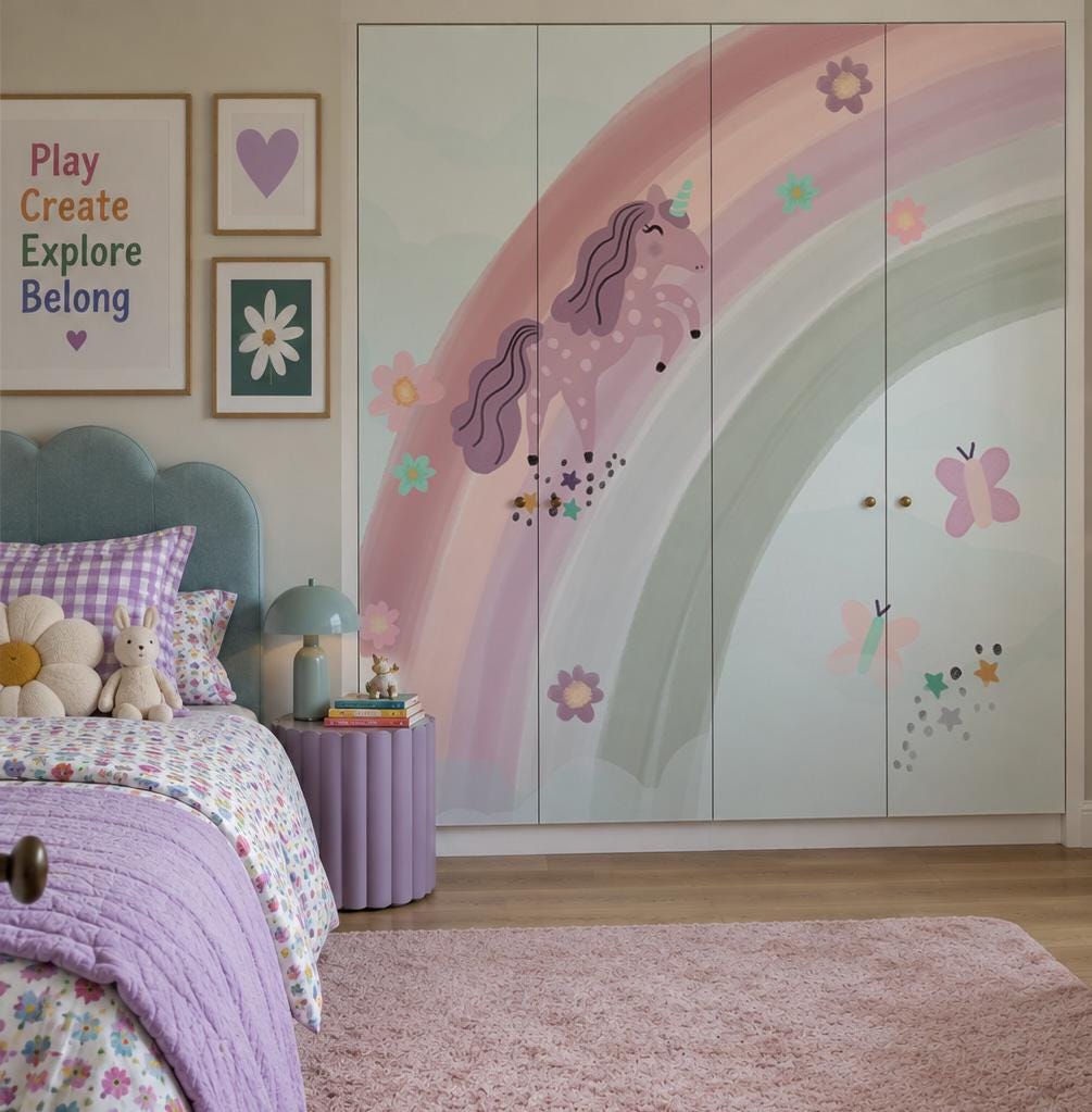Unicorn and Rainbow Mural