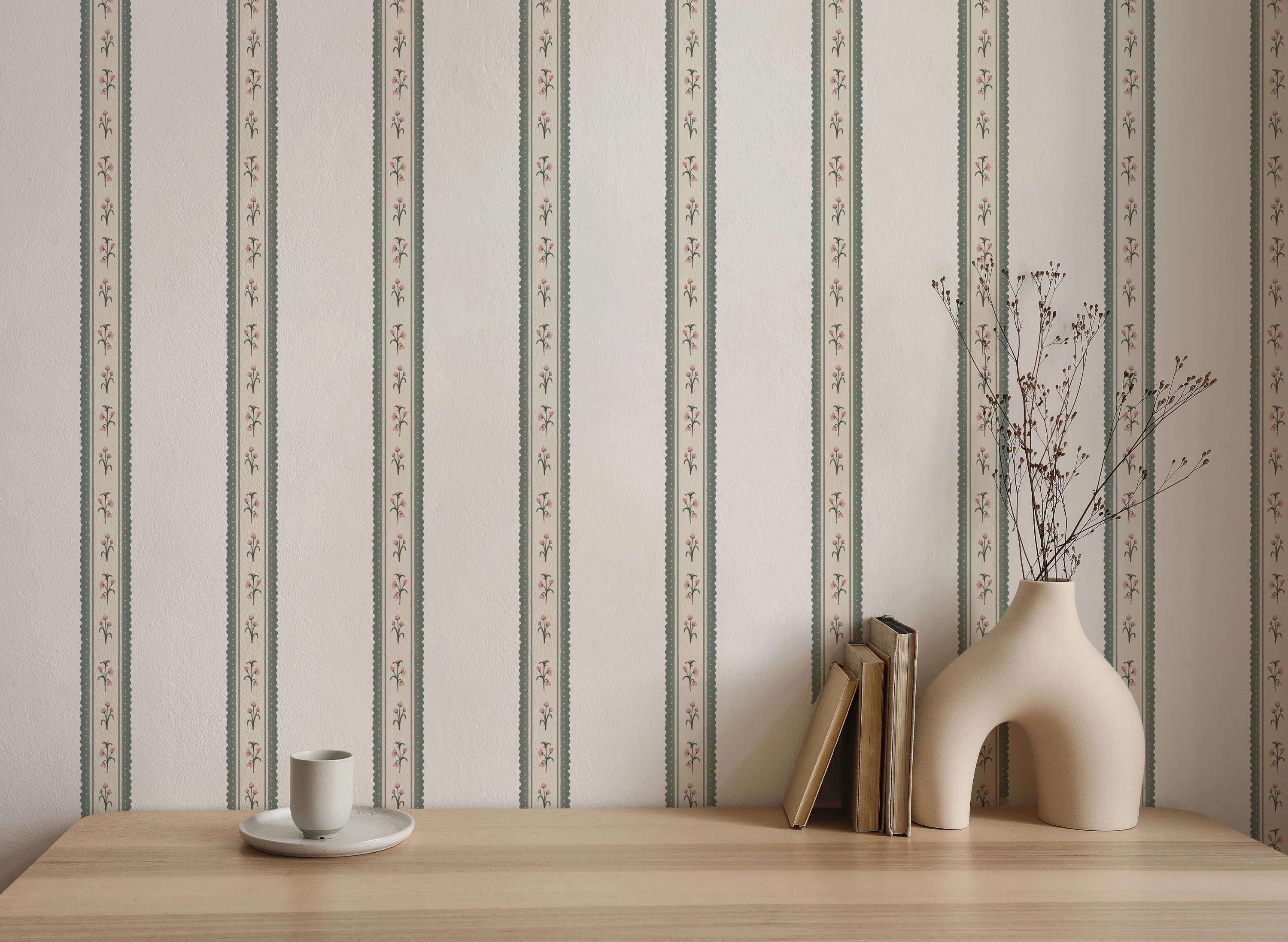 Floral Scallop Stripe Decals