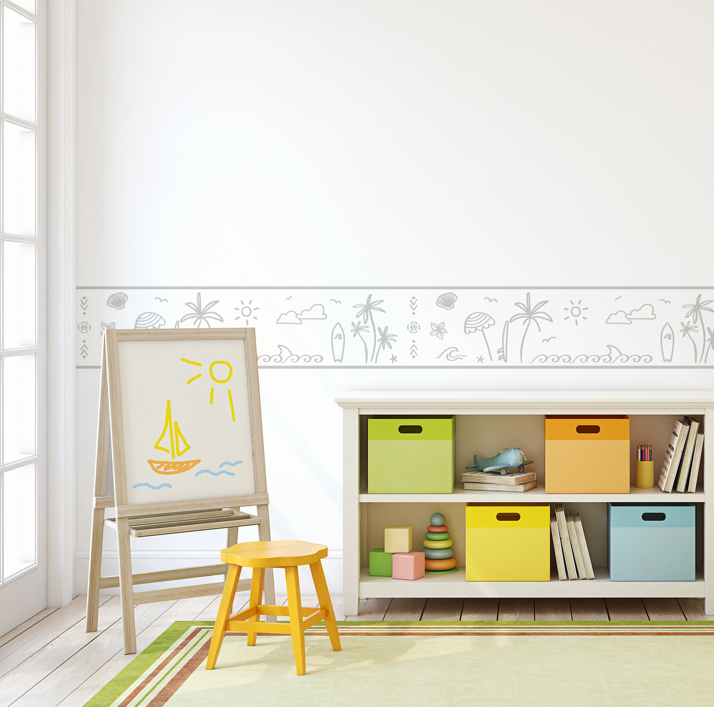 Ocean and Surf Wallpaper Border