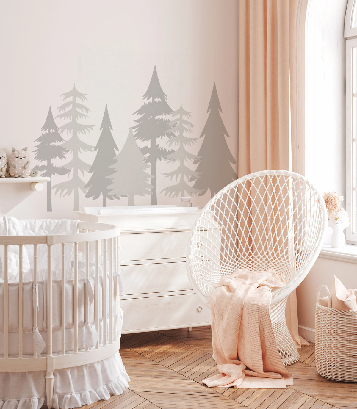 Woodland Pines Silhouette Decal set