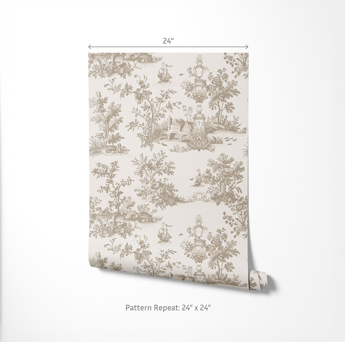 Neutral Countryside Toile Wallpaper