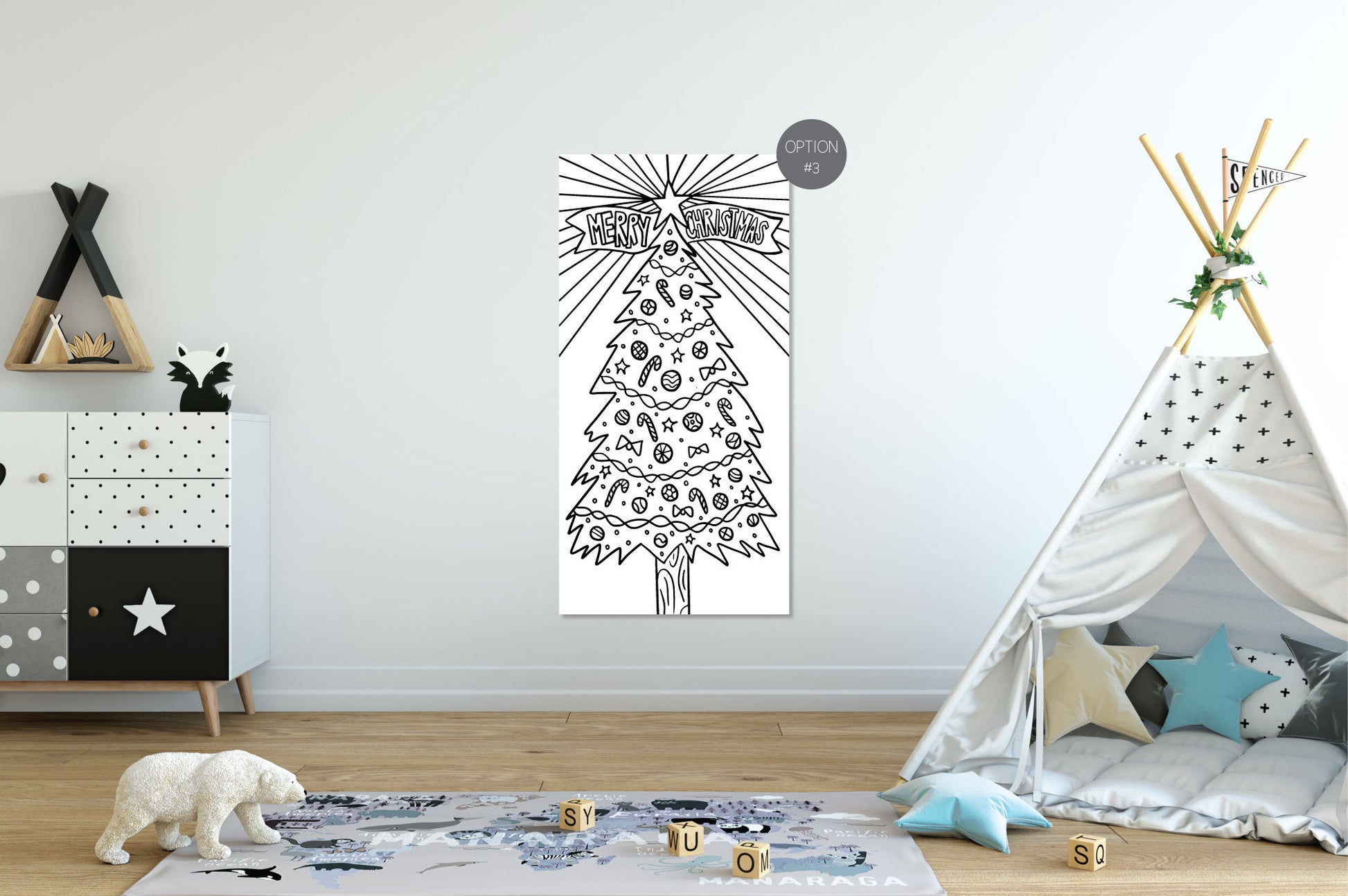 Christmas Tree Coloring Sheet