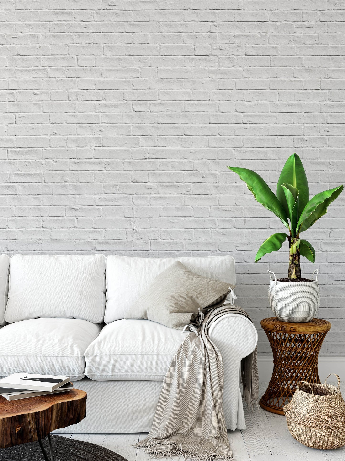 White Brick Wallpaper