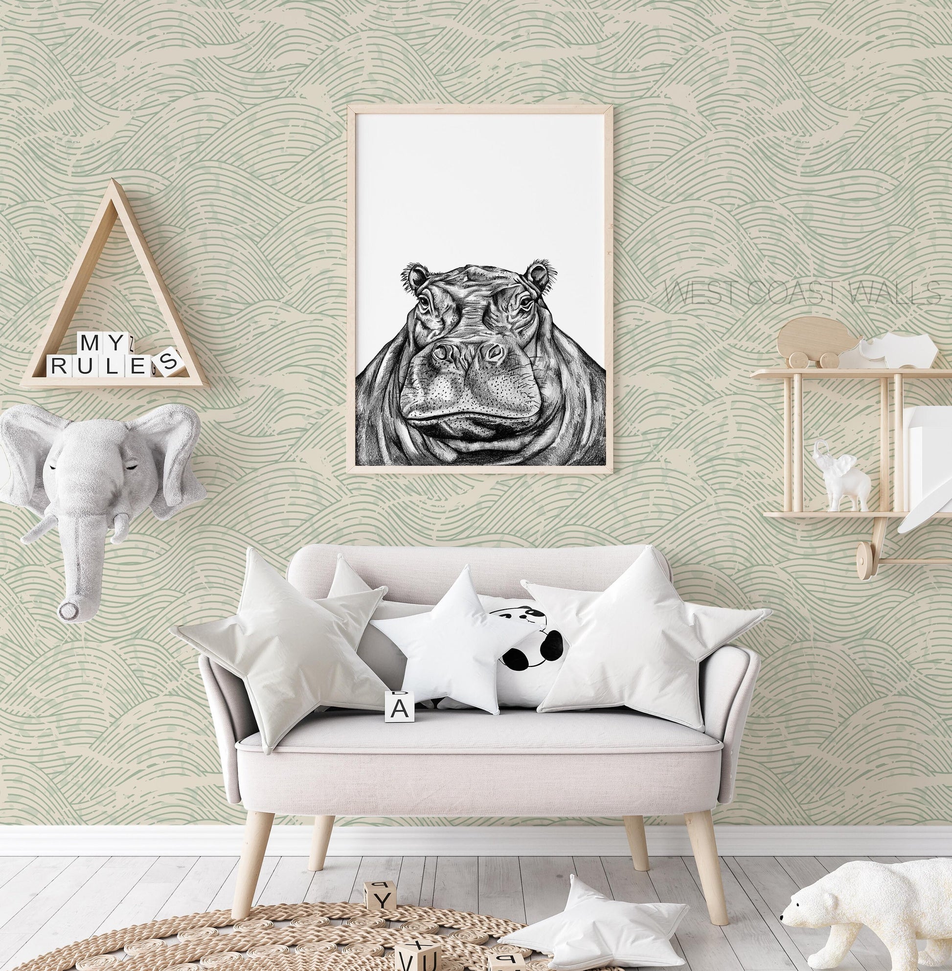 Safari Animals Artwork / Lion Poster / Hippo Poster / Monkey Poster / Safari Theme / African Animals / Animal Prints / Safari Nursery