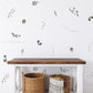 Black Botanical Floral Watercolour Leaves Wall Decals