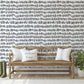 Geometric Black Brush Strokes Wallpaper