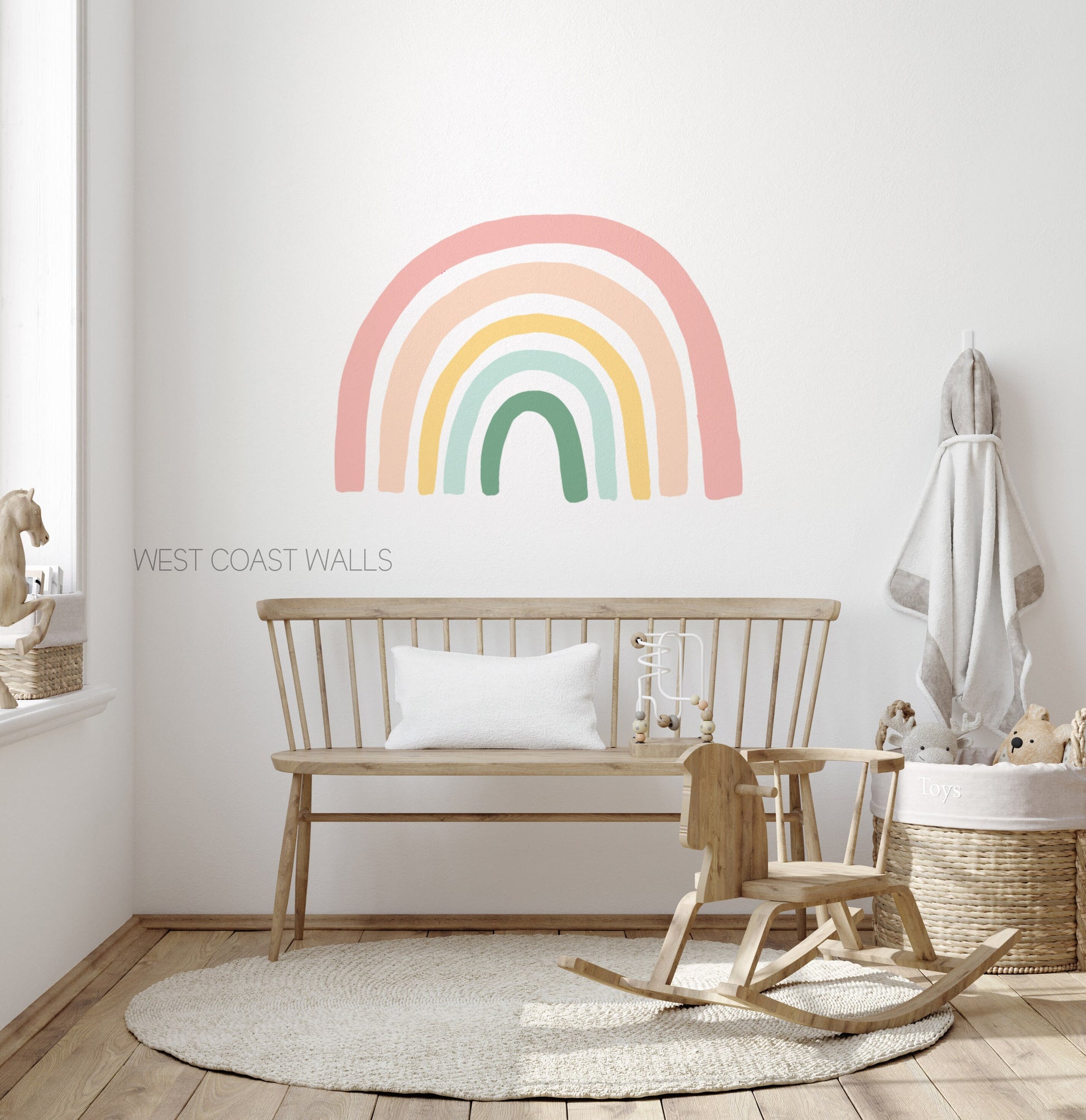 Pastel Rainbow Removable Wall Decals