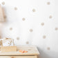 Neutral Beige Dot Removable Wall Decals