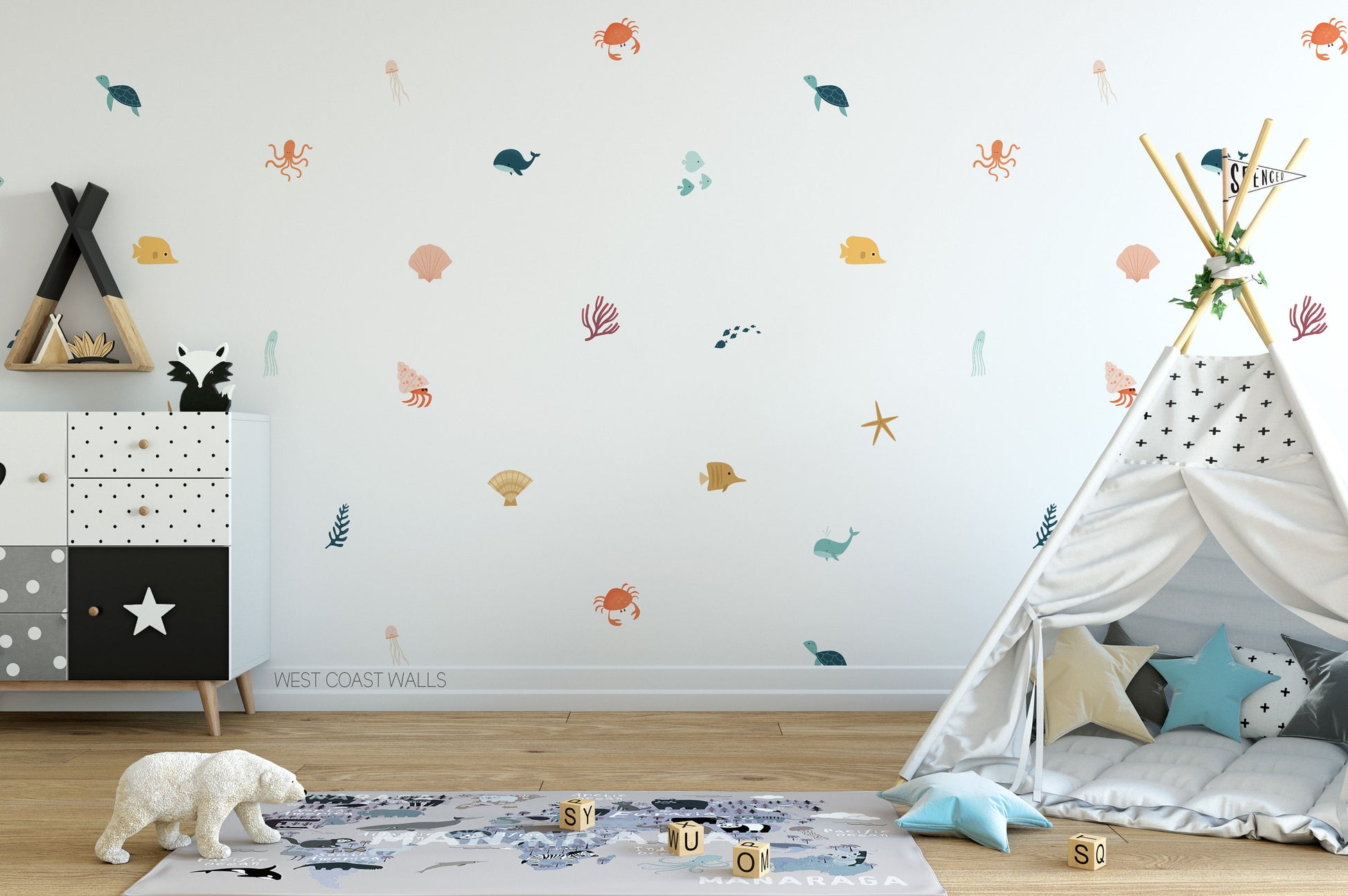 Sea Animals Removable Wall Decals