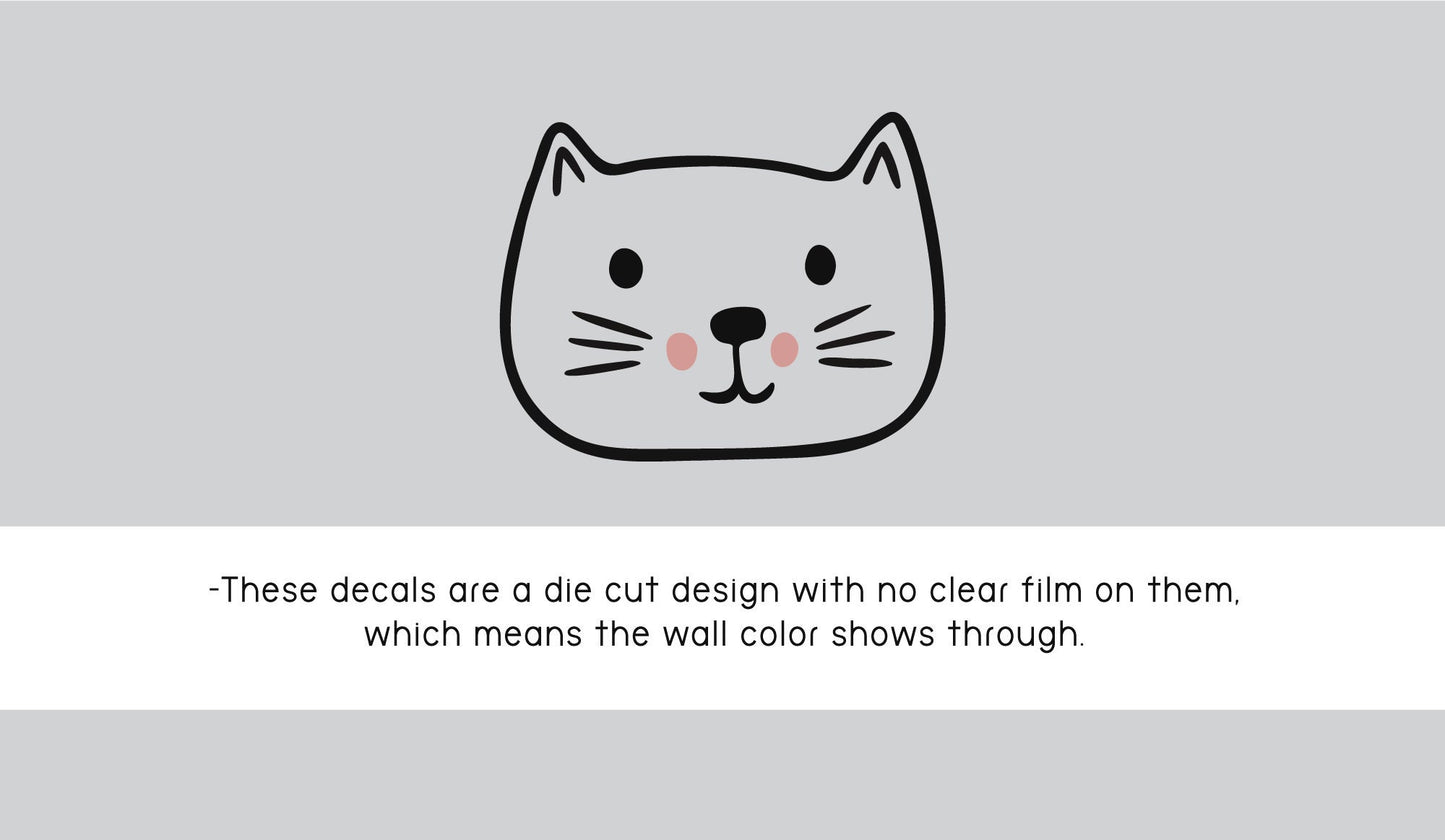 Minimalist Cat Wall Decals