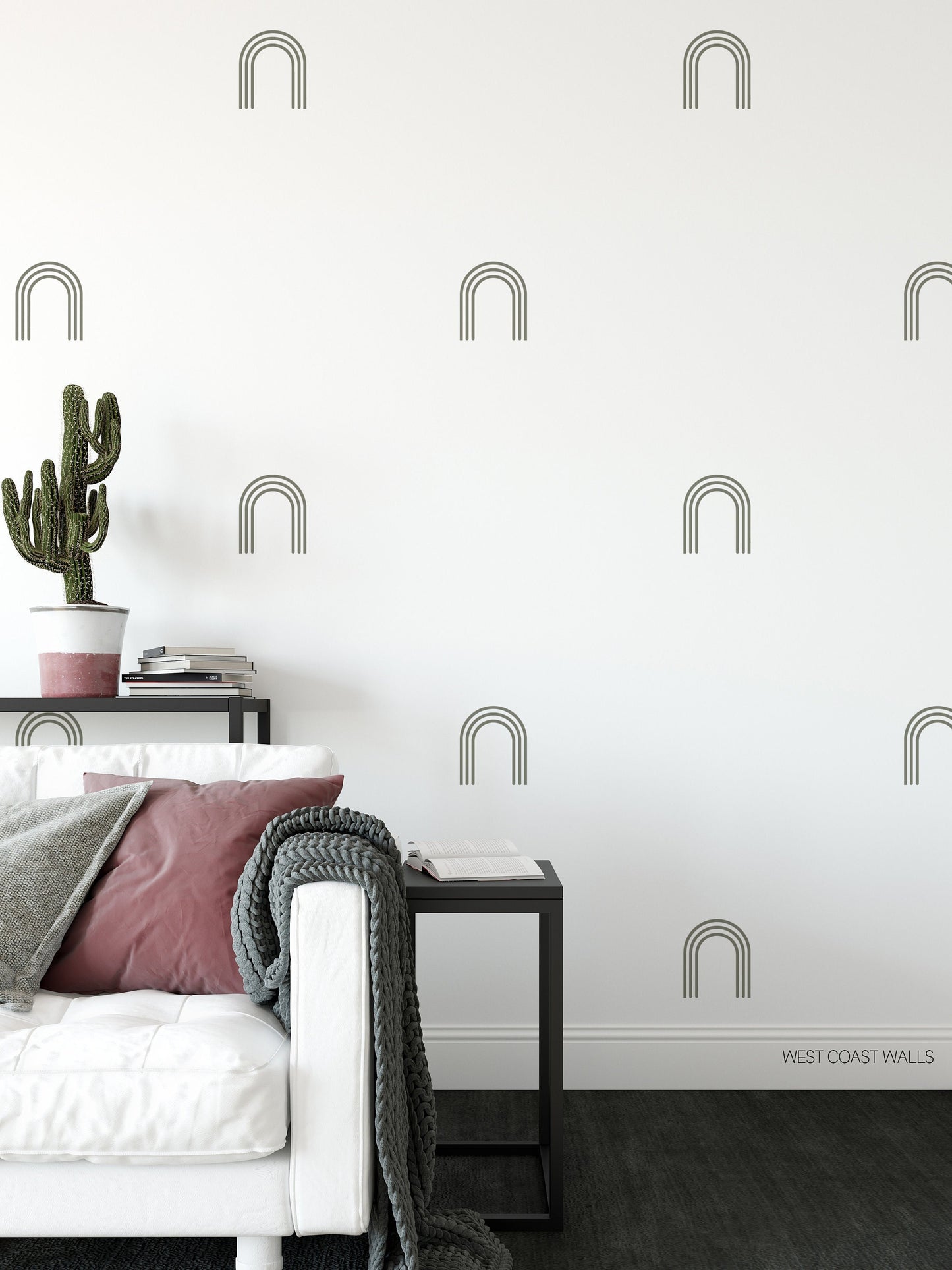 Small Striped Arch Removable Wall Decals