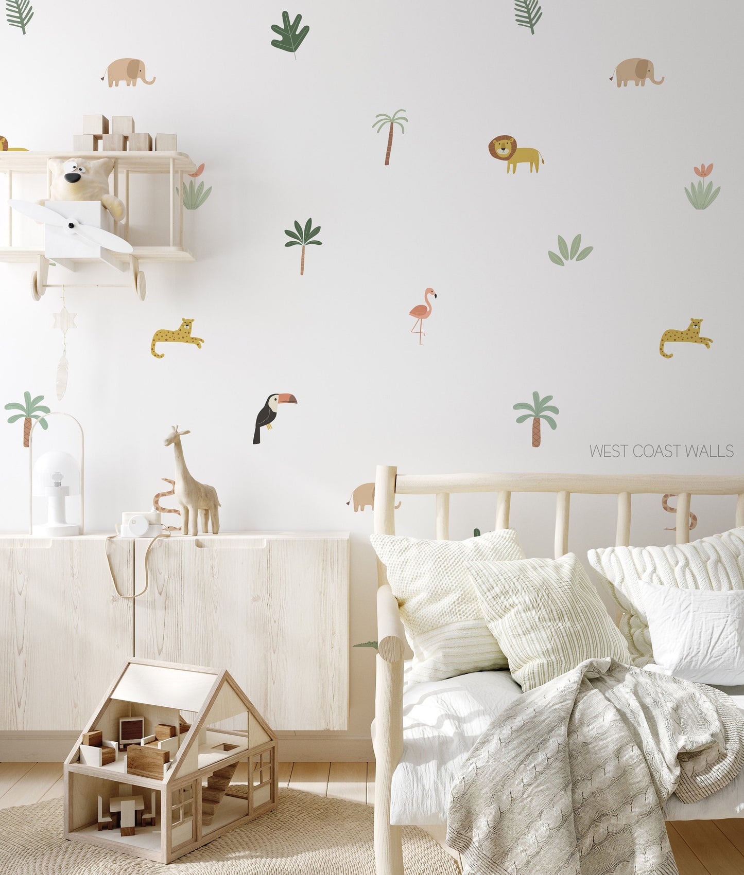 Jungle Animals Removable Wall Decals