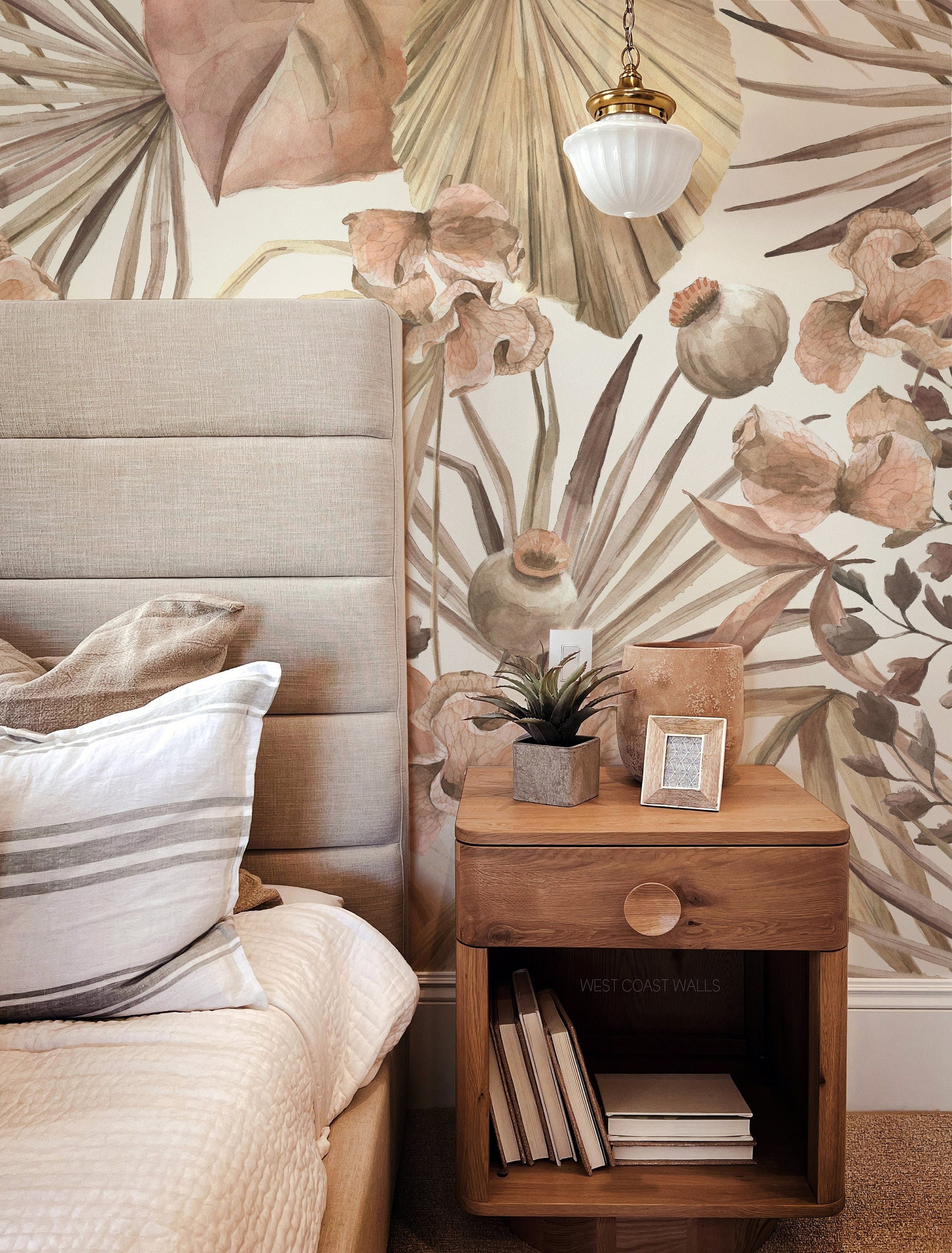 Tropical Boho Leaves Wallpaper