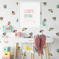 Painted Flowers Removable Wall Decals