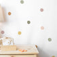 Neutral Rainbow Painted Removable Dot Decals