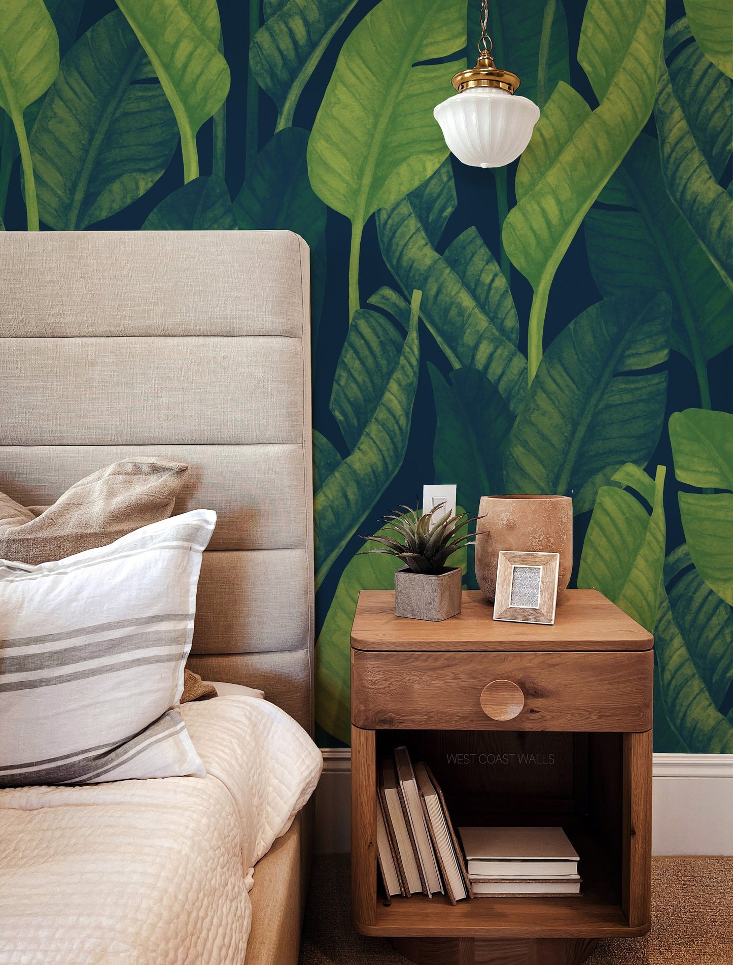Painted Banana Leaves Wallpaper
