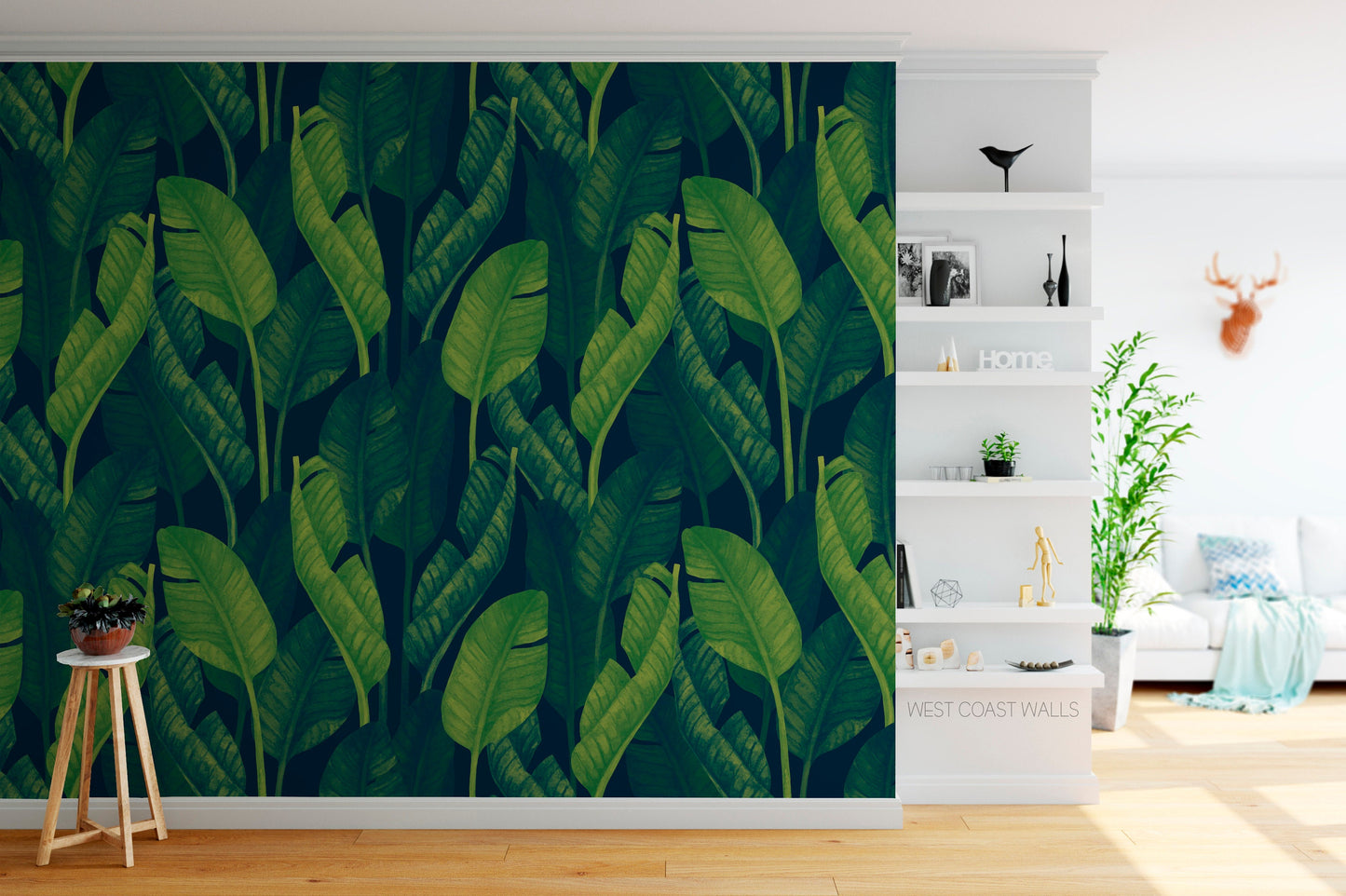 Painted Banana Leaves Wallpaper