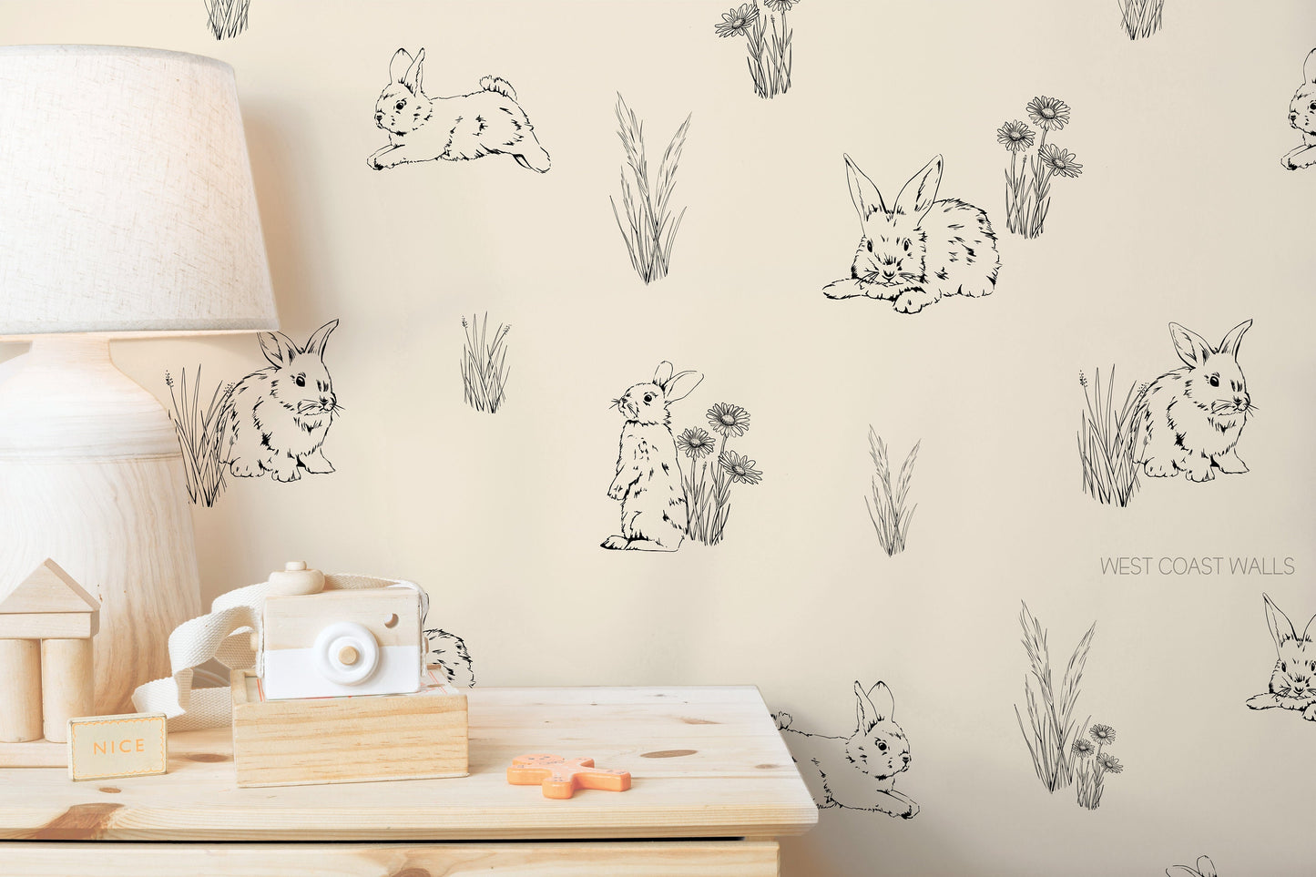 Hand-Drawn Bunnies Wallpaper