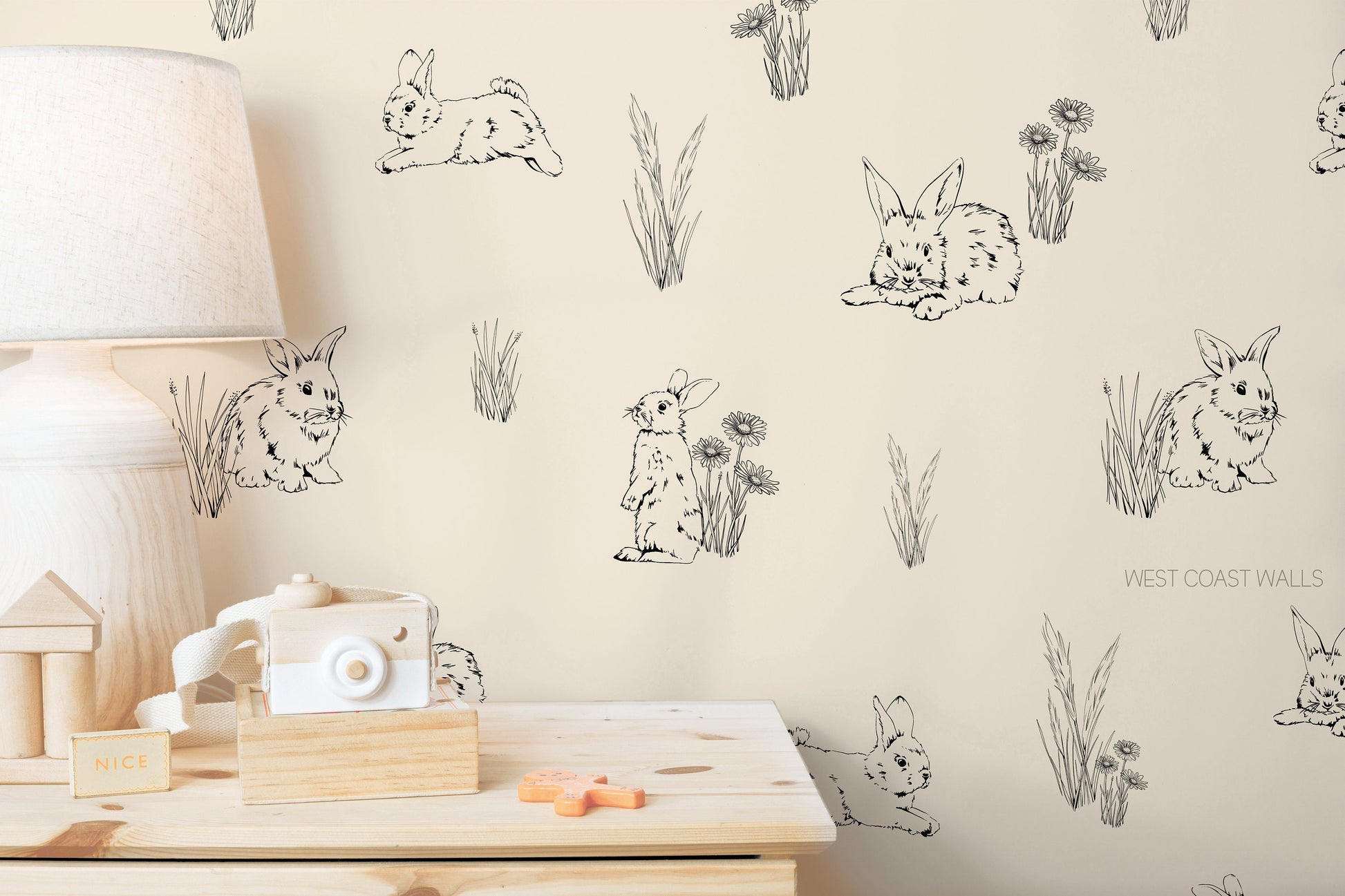 Hand-Drawn Bunnies Wallpaper