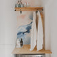 Handpainted Blue and Peach Watercolour Wallpaper