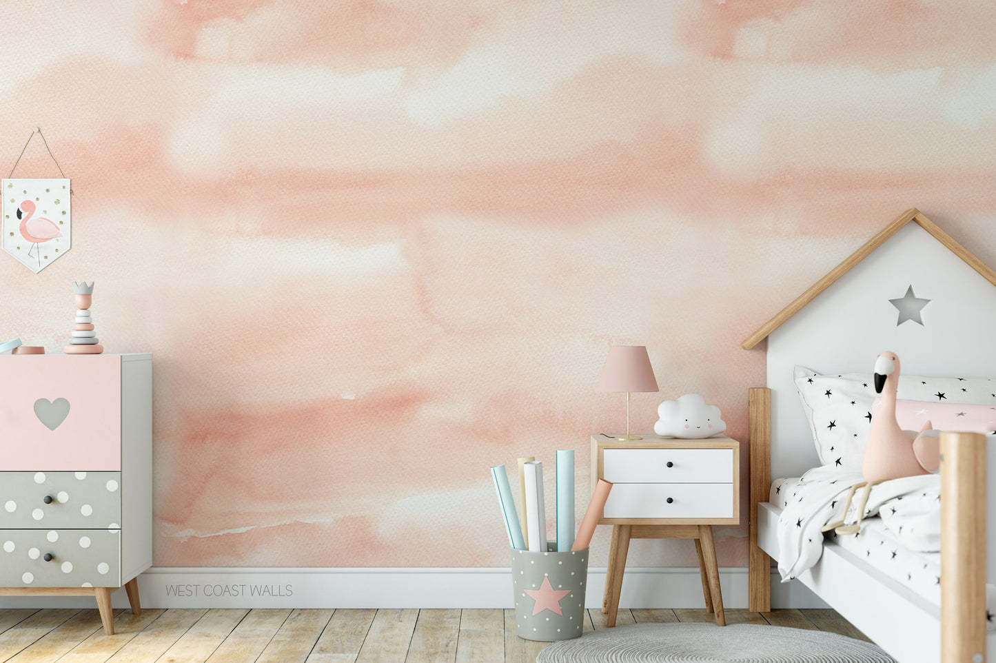Pink Watercolor Texture Wallpaper