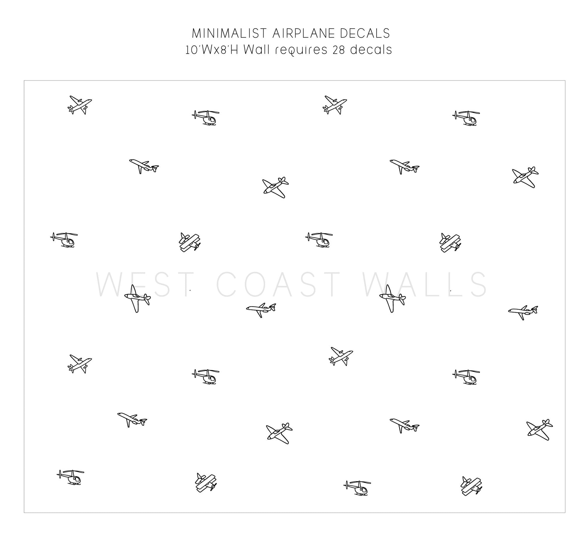 Minimalist Airplane Decals