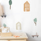 Neutral Village and Vehicles Removable Wall Decals