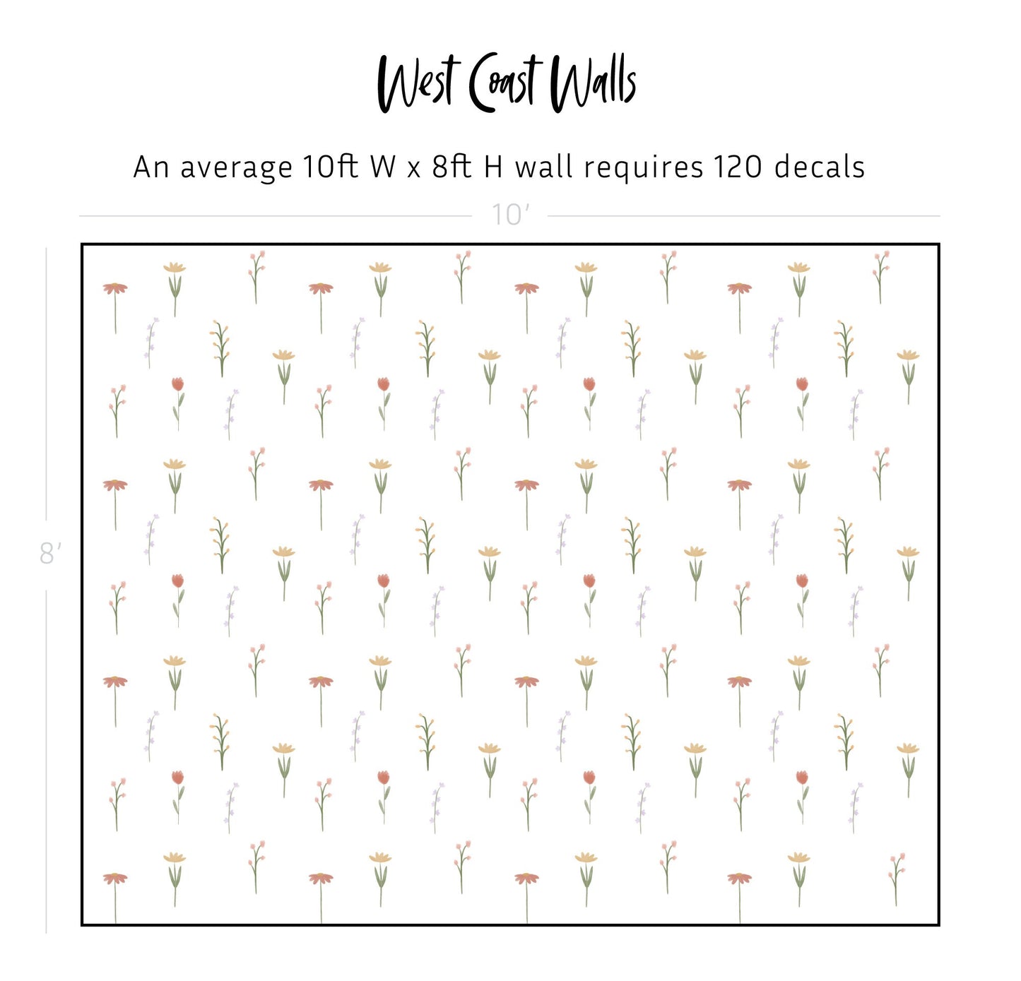 Painted Wildflower Wall Decals