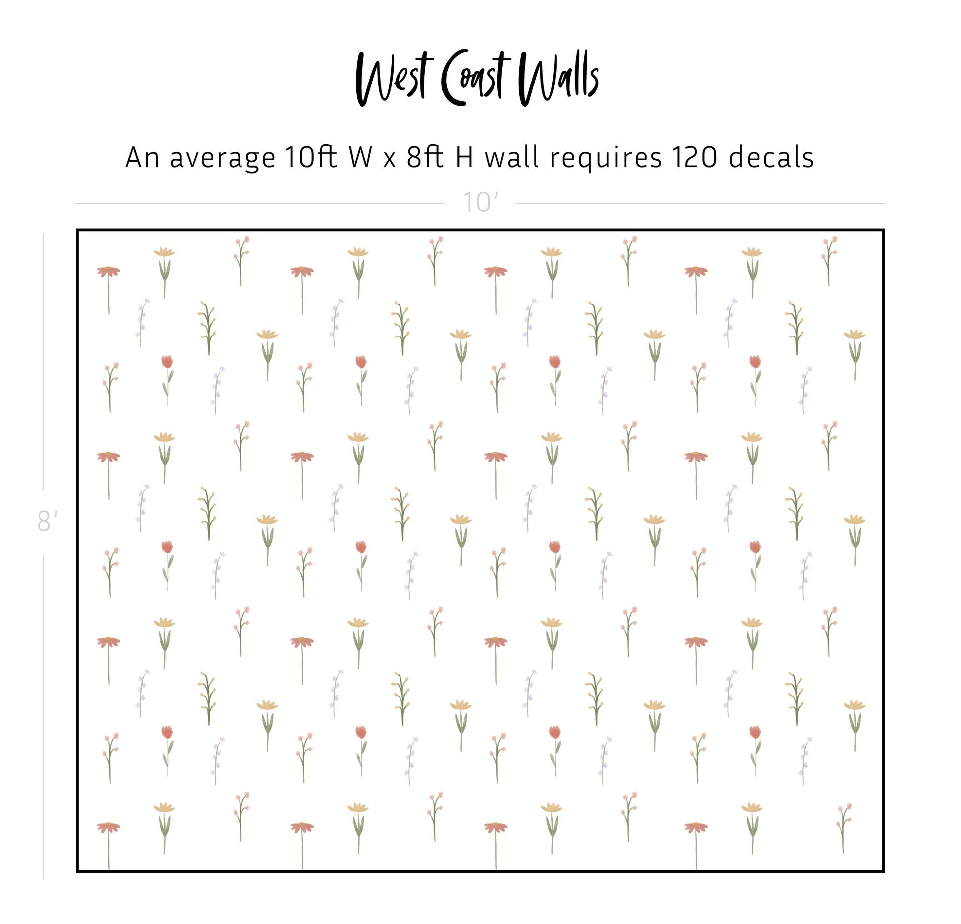 Painted Wildflower Wall Decals