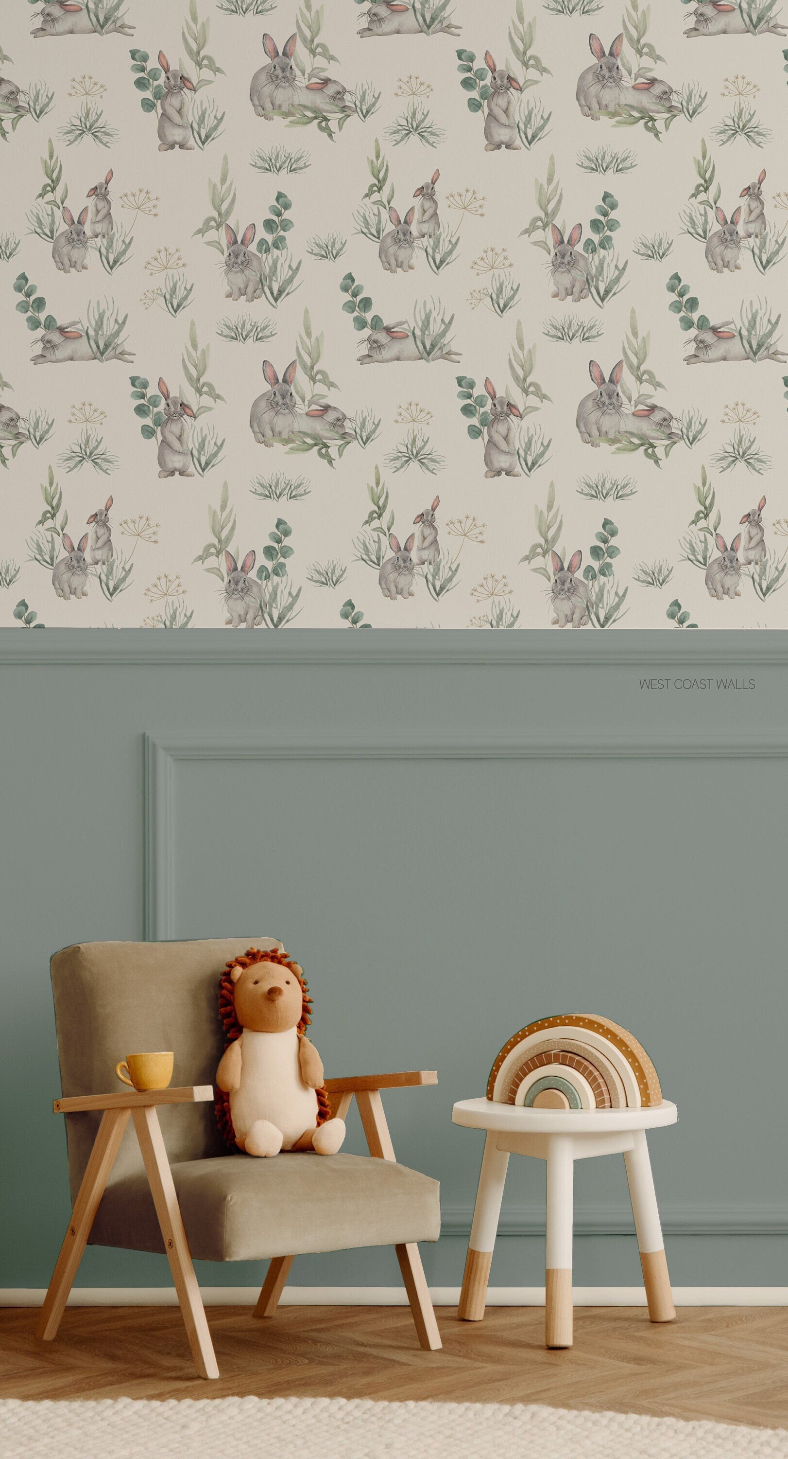 Whimsical Bunnies Wallpaper