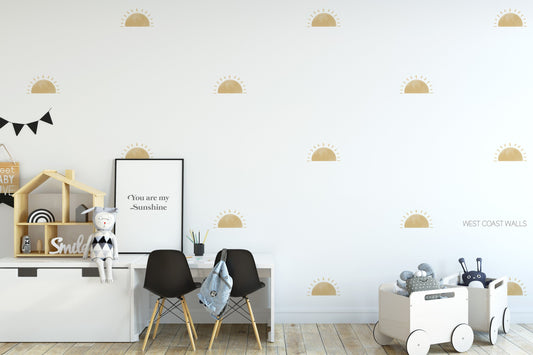 Watercolor Sun Removable Wall Decal