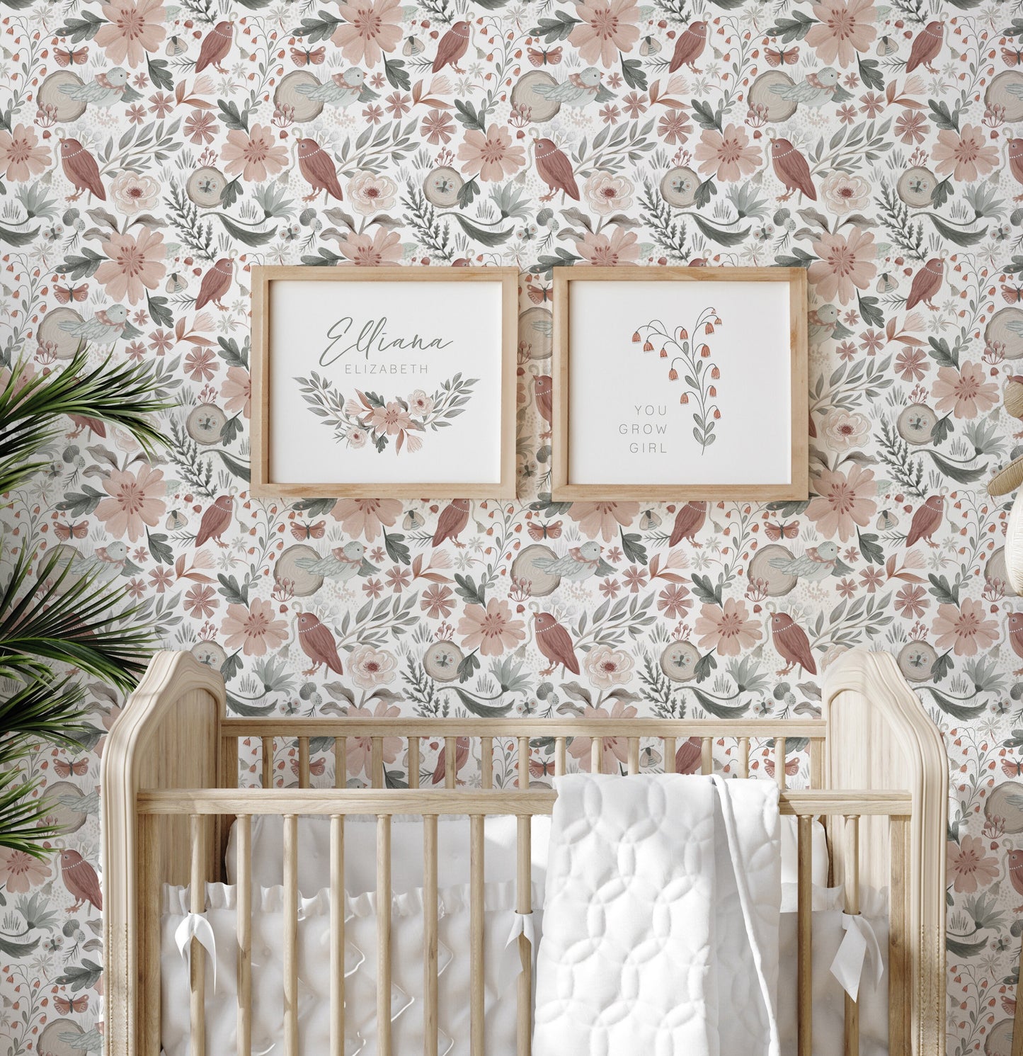 Whimsy Floral Woodland Wallpaper